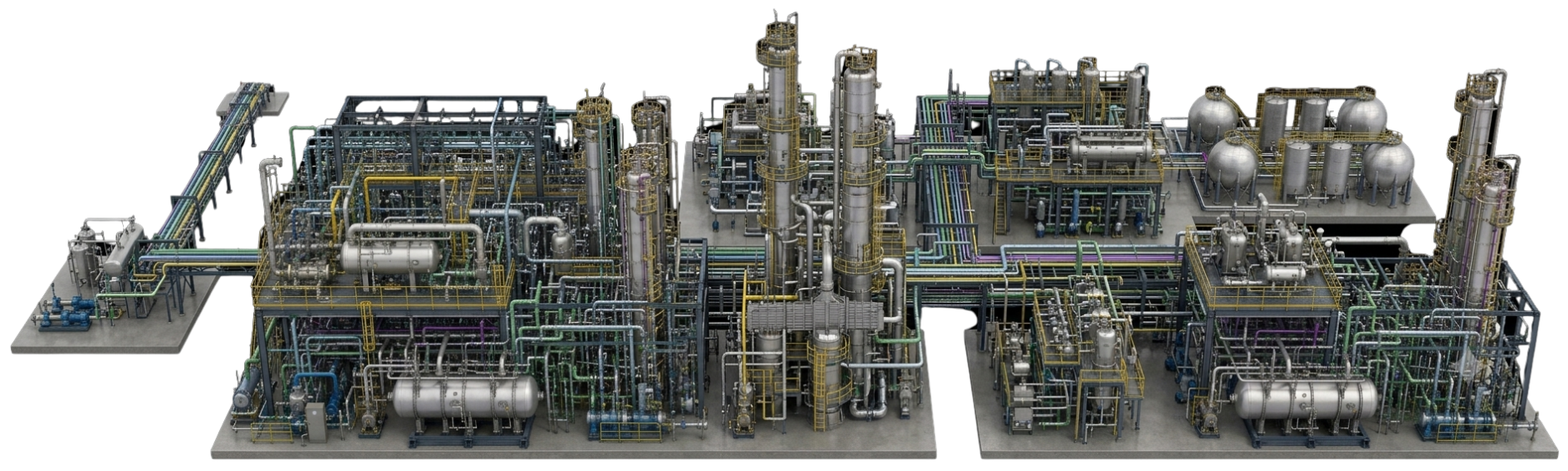 Complete multidisciplinary 3D process plant model