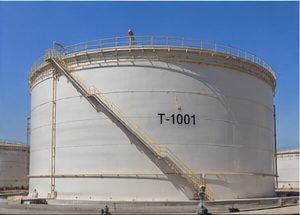 API 650 atmospheric storage tank with staircase